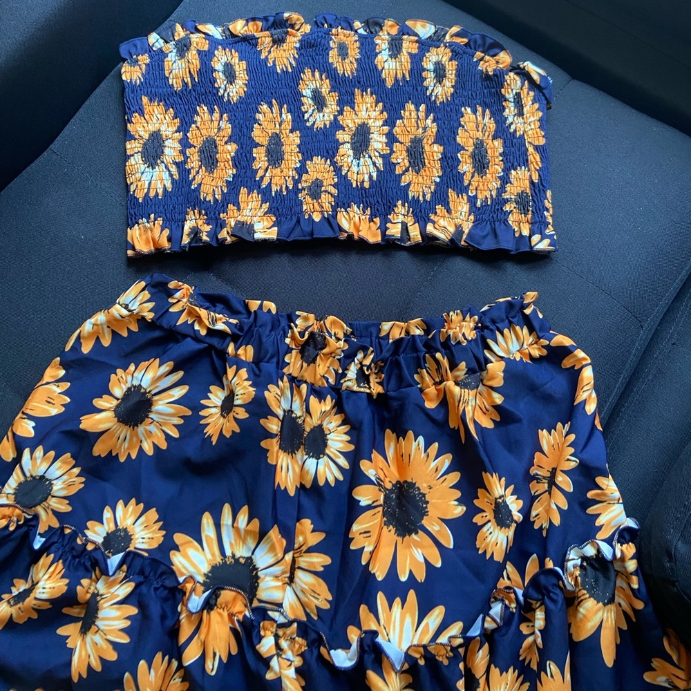 Tube top and skirt set🌼